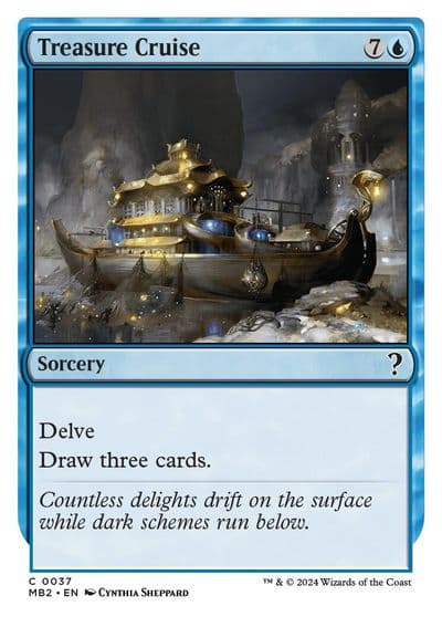 Treasure Cruise White Border Mystery Booster 2 Magic card
