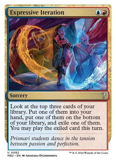 Expressive Iteration White Border Mystery Booster 2 Magic card