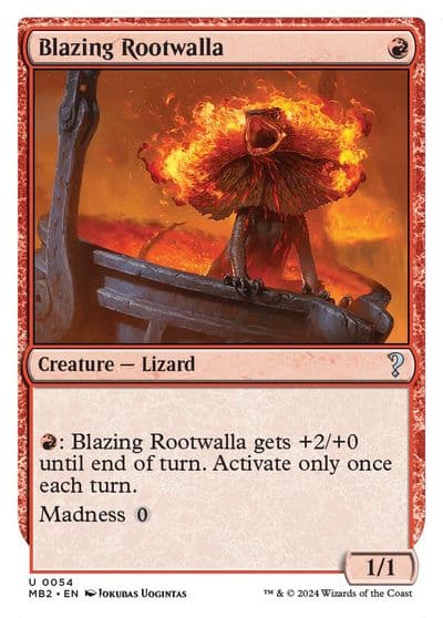 Blazing Rootwalla White Border Mystery Booster 2 Magic card
