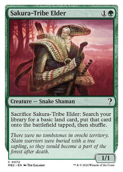 Sakura Tribe Elder White Border Mystery Booster 2 Magic card