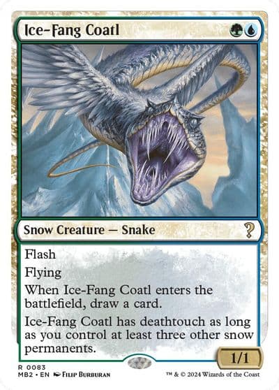 Ice Fang Coatl White Border Mystery Booster 2 Magic card