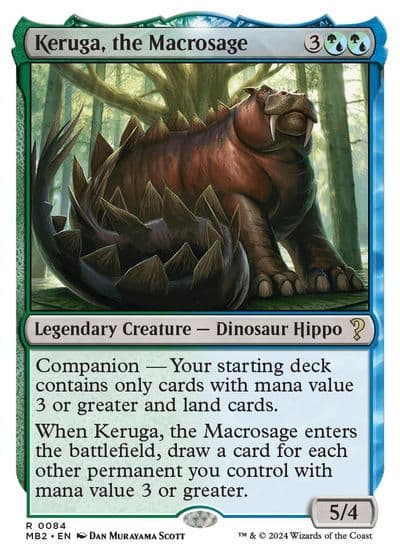 Keruga the Macrosage White Border Mystery Booster 2 Magic card