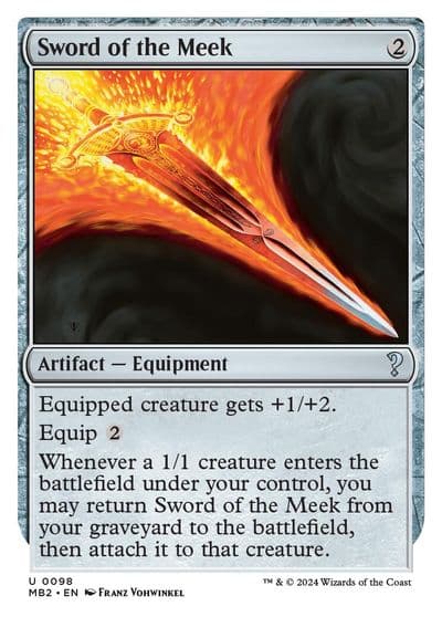 Sword of the Meek White Border Mystery Booster 2 Magic card