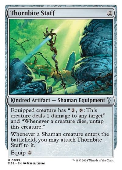Thornbite Staff White Border Mystery Booster 2 Magic card