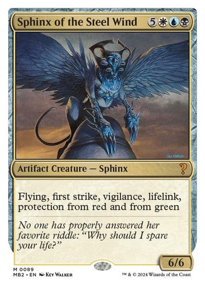 Sphinx of the Steel Wind White Border Mystery Booster 2 Magic card