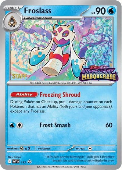 Froslass - 117 (Prerelease) [Staff] SV: Scarlet & Violet Promo Cards Pokemon card