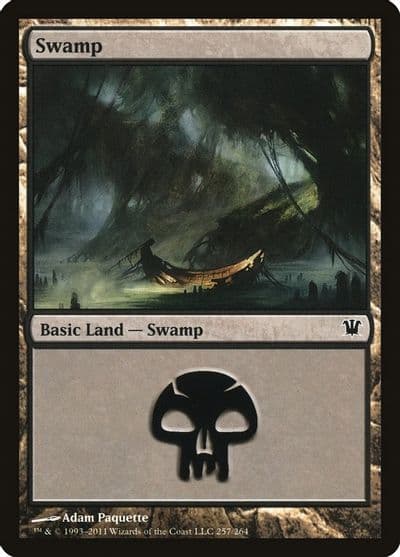Swamp 257 Innistrad Magic card