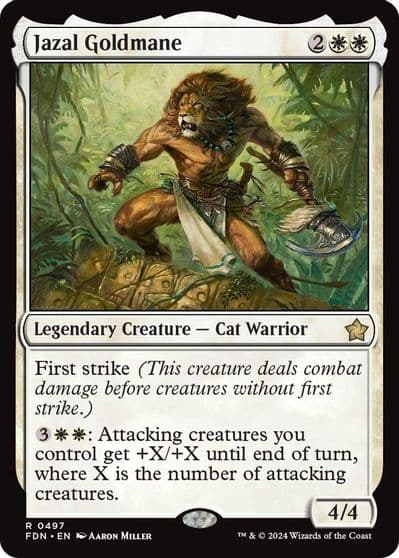 Jazal Goldmane Foundations Magic card