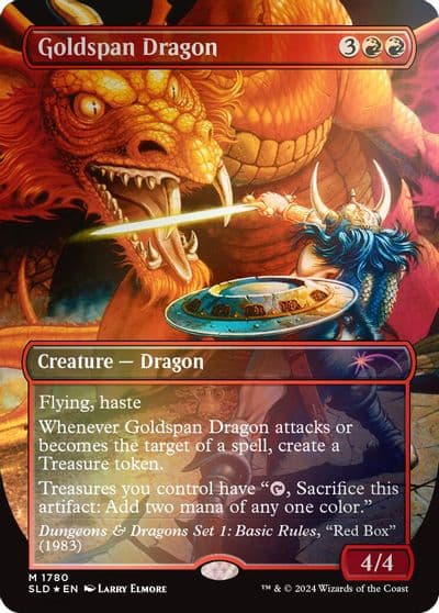 Goldspan Dragon Rainbow Foil Secret Lair Drop Series Magic card