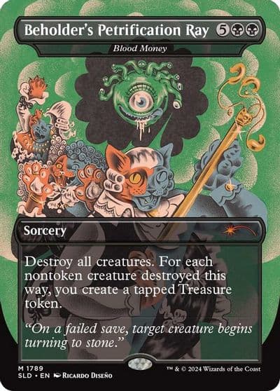 Beholders Petrification Ray Blood Money Secret Lair Drop Series Magic card