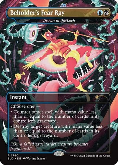 Beholders Fear Ray Drown in the Loch Secret Lair Drop Series Magic card