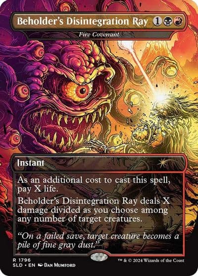 Beholders Disintegration Ray Fire Covenant Secret Lair Drop Series Magic card