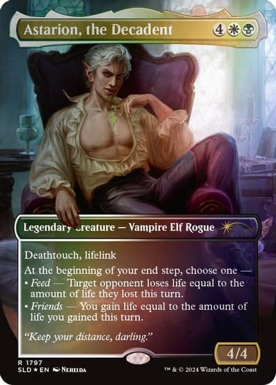 Astarion the Decadent Rainbow Foil Secret Lair Drop Series Magic card