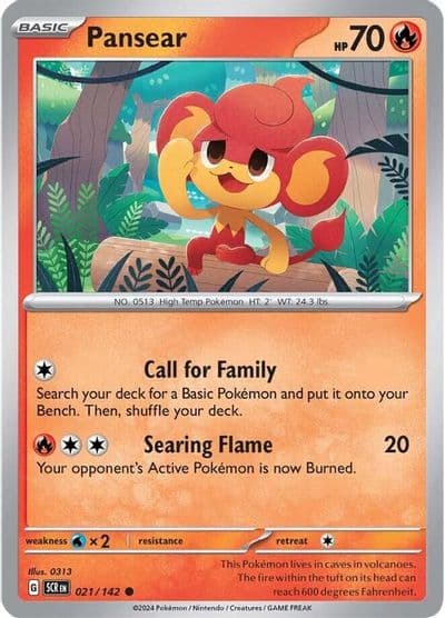 Pansear SV07: Stellar Crown Pokemon card