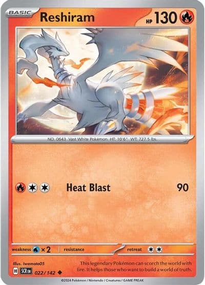 Reshiram SV07: Stellar Crown Pokemon card