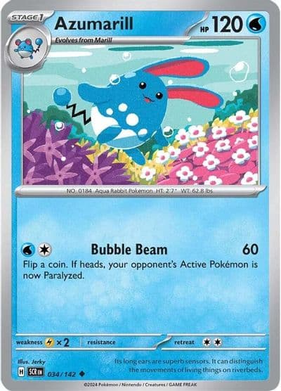 Azumarill SV07: Stellar Crown Pokemon card