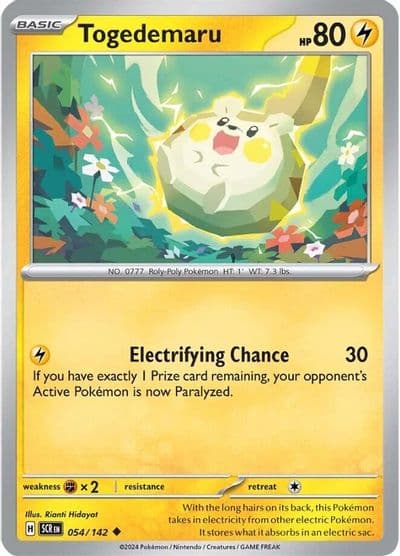 Togedemaru SV07: Stellar Crown Pokemon card