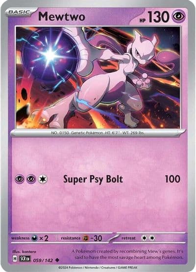 Mewtwo SV07: Stellar Crown Pokemon card