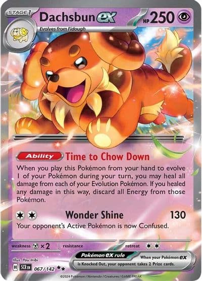 Dachsbun ex SV07: Stellar Crown Pokemon card