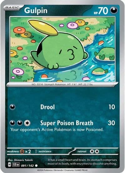 Gulpin SV07: Stellar Crown Pokemon card