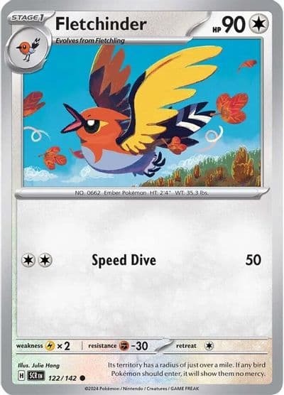 Fletchinder SV07: Stellar Crown Pokemon card
