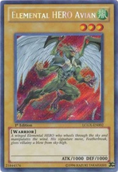 Elemental HERO Avian Alternate Art Legendary Collection 2 Yu-Gi-Oh! card