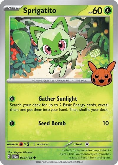Sprigatito Trick or Trade BOOster Bundle 2024 Pokemon card