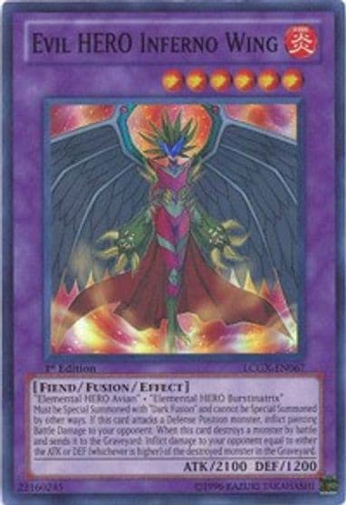 Evil HERO Inferno Wing Legendary Collection 2 Yu-Gi-Oh! card