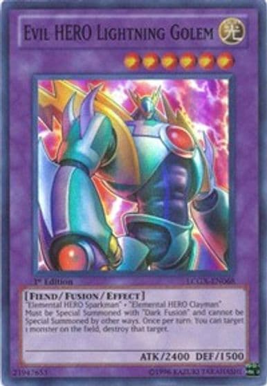 Evil HERO Lightning Golem Legendary Collection 2 Yu-Gi-Oh! card