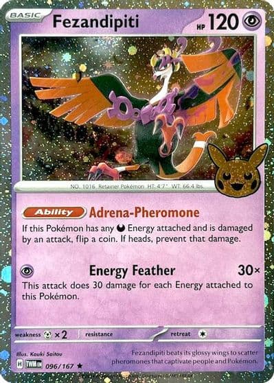 Fezandipiti (Cosmos Holo) Trick or Trade BOOster Bundle 2024 Pokemon card