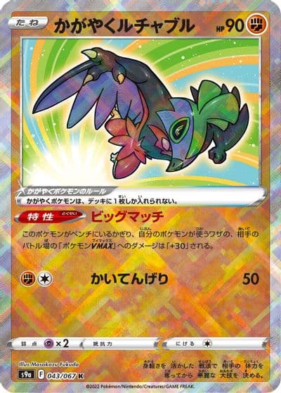 Radiant Hawlucha S9a: Battle Region Pokemon card