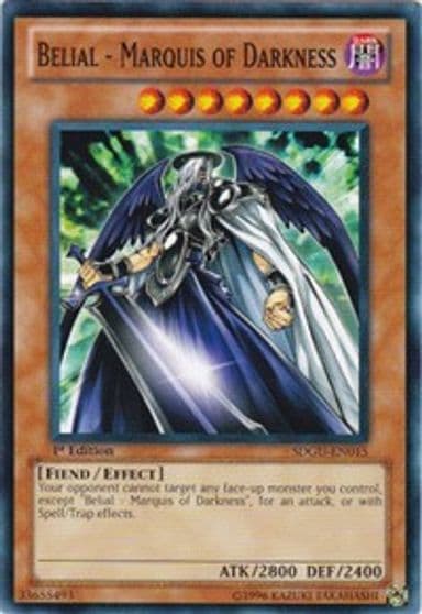 Belial Marquis of Darkness Structure Deck: Gates of the Underworld Yu-Gi-Oh! card