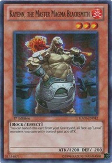 Kayenn the Master Magma Blacksmith Hidden Arsenal 5: Steelswarm Invasion Yu-Gi-Oh! card
