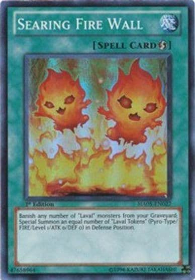 Searing Fire Wall Hidden Arsenal 5: Steelswarm Invasion Yu-Gi-Oh! card