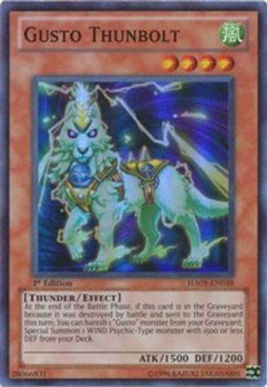 Gusto Thunbolt Hidden Arsenal 5: Steelswarm Invasion Yu-Gi-Oh! card
