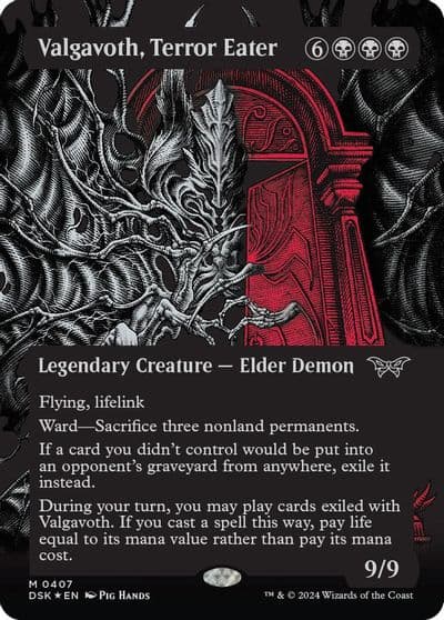 Valgavoth Terror Eater Showcase Textured Foil Duskmourn: House of Horror Magic card
