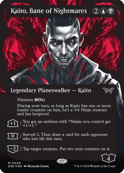 Kaito Bane of Nightmares Showcase Textured Foil Duskmourn: House of Horror Magic card