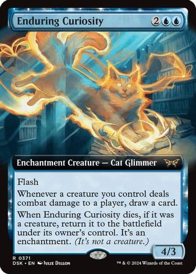 Enduring Curiosity Extended Art Duskmourn: House of Horror Magic card