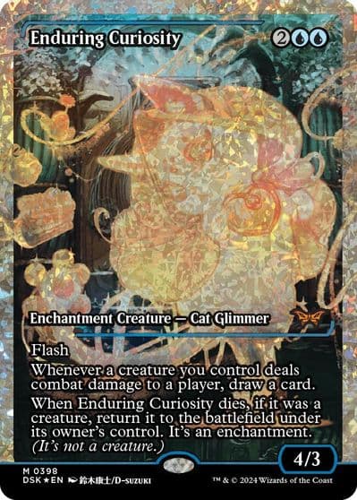 Enduring Curiosity Showcase Fracture Foil Duskmourn: House of Horror Magic card