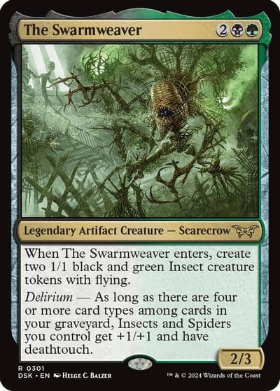 The Swarmweaver 0301 Duskmourn: House of Horror Magic card