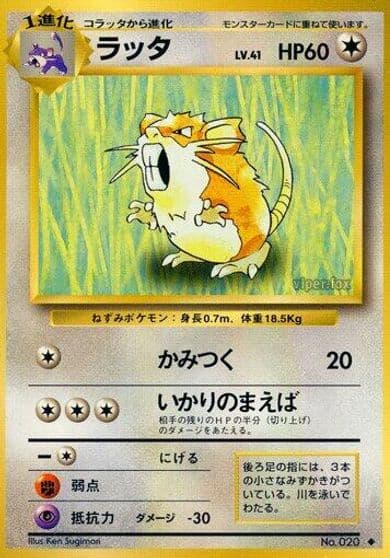 Raticate Expansion Pack Pokemon card
