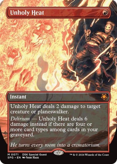 Unholy Heat Borderless Special Guests Magic card