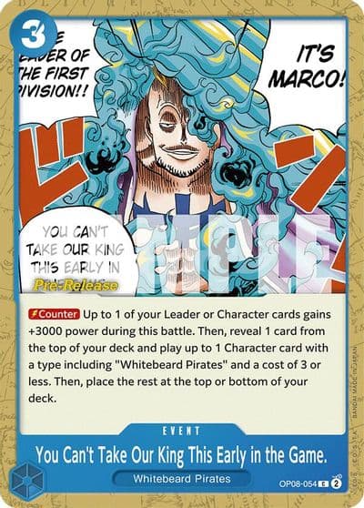 You Cant Take Our King This Early in the Game Two Legends Pre-Release Cards One Piece card