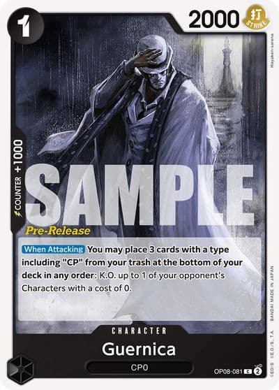 Guernica Two Legends Pre-Release Cards One Piece card