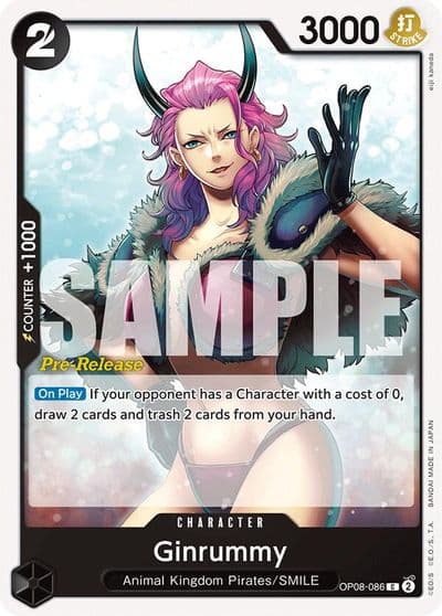 Ginrummy Two Legends Pre-Release Cards One Piece card