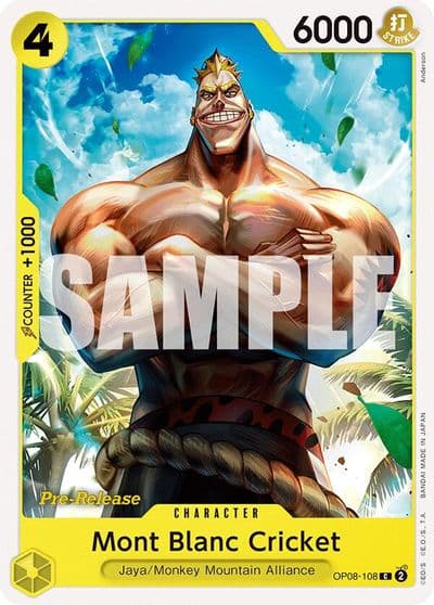 Mont Blanc Cricket Two Legends Pre-Release Cards One Piece card