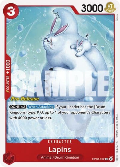 Lapins Two Legends Pre-Release Cards One Piece card