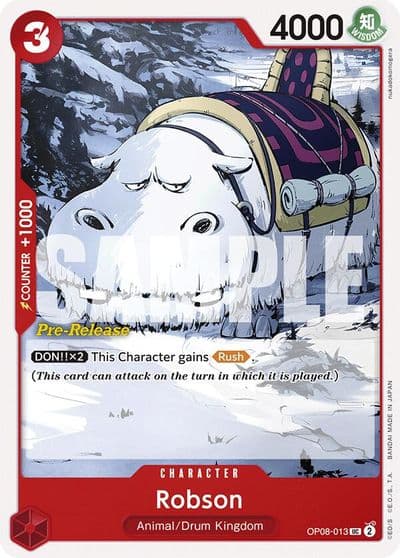 Robson Two Legends Pre-Release Cards One Piece card