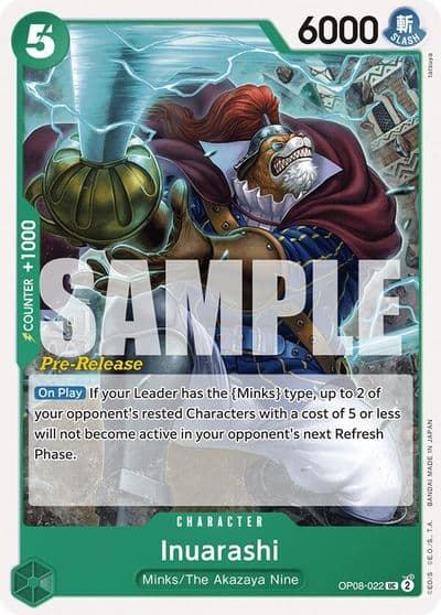 Inuarashi Two Legends Pre-Release Cards One Piece card