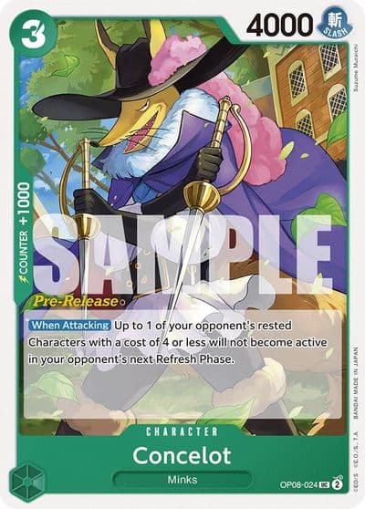 Concelot Two Legends Pre-Release Cards One Piece card